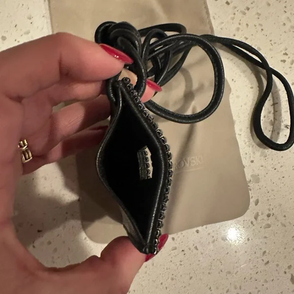 Crystal-Studded Swarovski Black ID Case - Picture 2 of 7